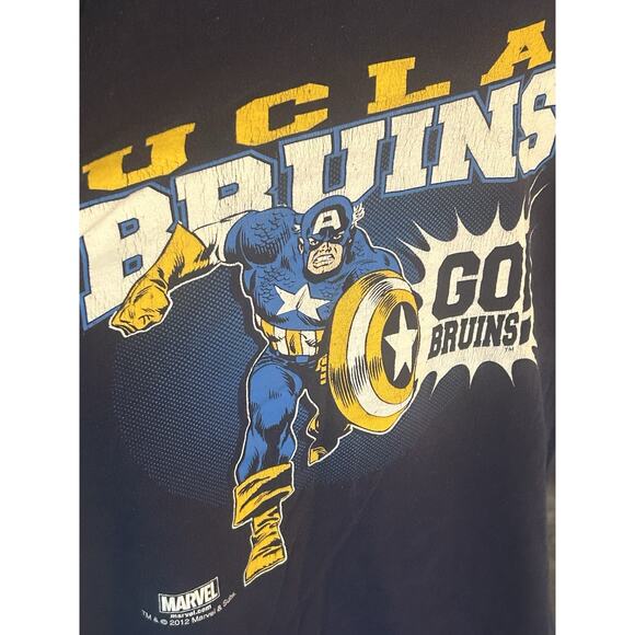 UCLA Bruins Captain America Russell Athletic Navy Blue TShirt Size Medium Marvel - Picture 5 of 6